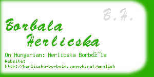 borbala herlicska business card